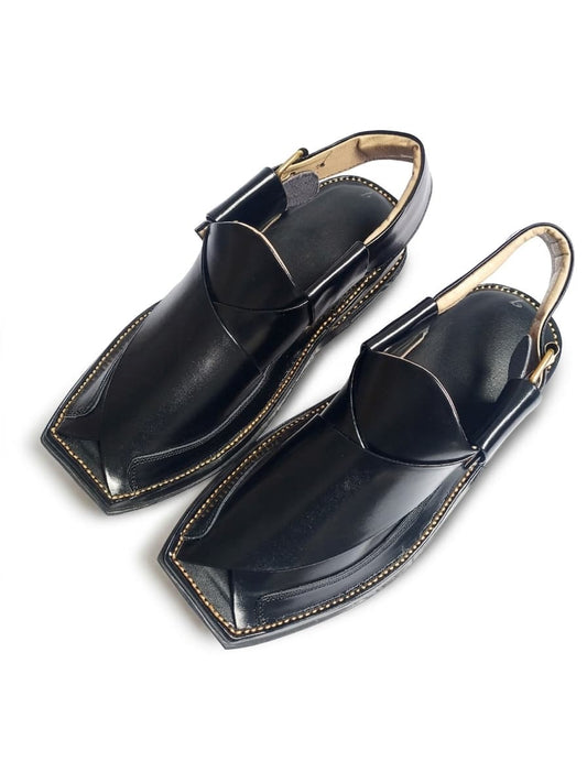 Zalmi Peshawari chappal black
